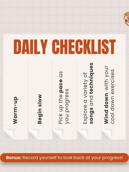 Every good musician gets better with practice. This daily checklist will help you be more efficient with every note you play.