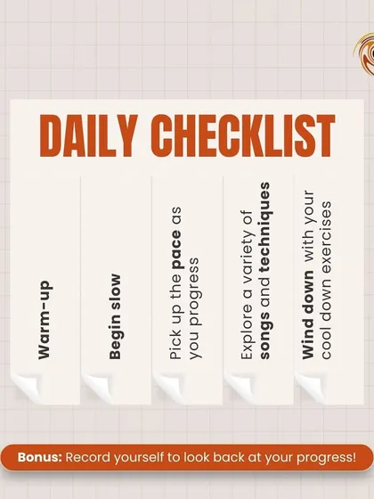 Every good musician gets better with practice. This daily checklist will help you be more efficient with every note you play.