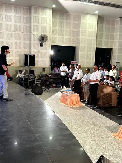 An interactive moment with the audience during our seminar in Kishangarh. I often come down from the stage to engage directly with parents and teachers, making the session a two-way conversation.