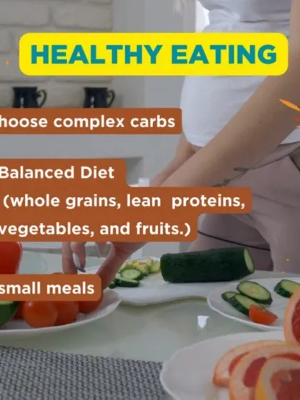 When managing gestational diabetes, focus on a balanced diet with complex carbs, lean proteins, and plenty of vegetables. Eating small, frequent meals can also help regulate blood sugar.