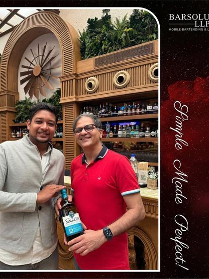 The winner of our Father's Day cocktail competition, holding his prize. These events are a great way to engage a crowd and create memorable brand experiences.