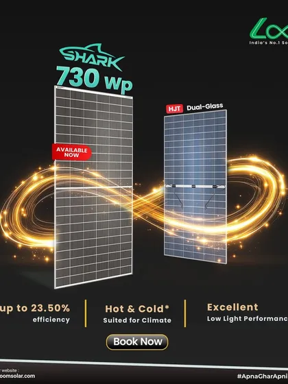 The SHARK 730 Wp HJT panel offers exceptional performance in both hot and cold climates. With up to 23.50% efficiency, it's one of the most powerful and reliable panels available for maximizing your energy output.