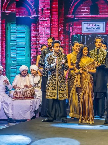 The grand finale at the fashion week. The entire ramp came alive with celebrities, models, and our live music creating an unforgettable spectacle.