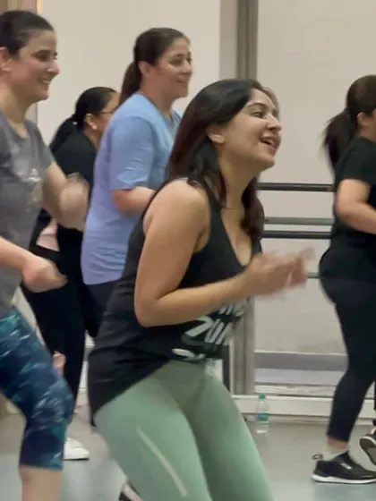 The pure joy on everyone's faces during a fast paced song. This is what happens when you let the music take over in a fun group fitness setting.