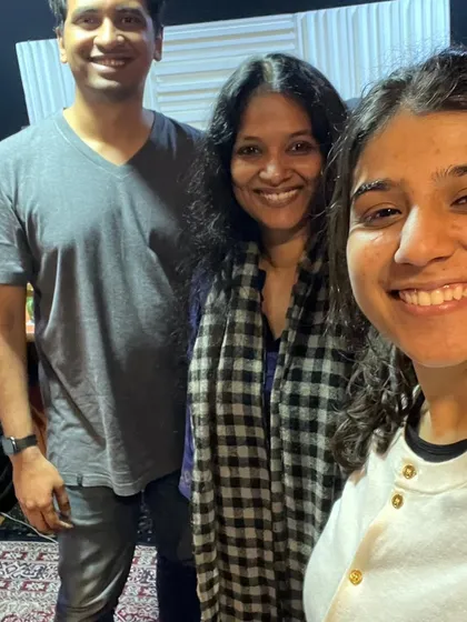 Another happy selfie from a productive studio session. The energy in the room is always so positive.