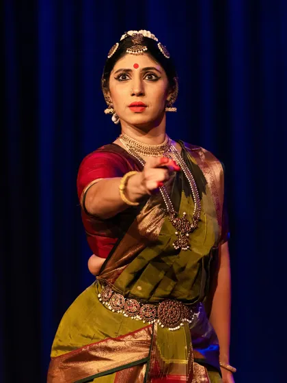 A powerful moment of 'abhinaya' or expression from my solo production, 'Pehchaan'. In this piece, I explore the complex relationship between my identity as an individual and the timeless characters I portray on stage through classical dance.