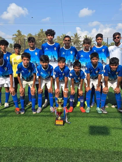 Another one of our skilled U14 teams with their coach and trophy, representing Feugo with pride at the national level.