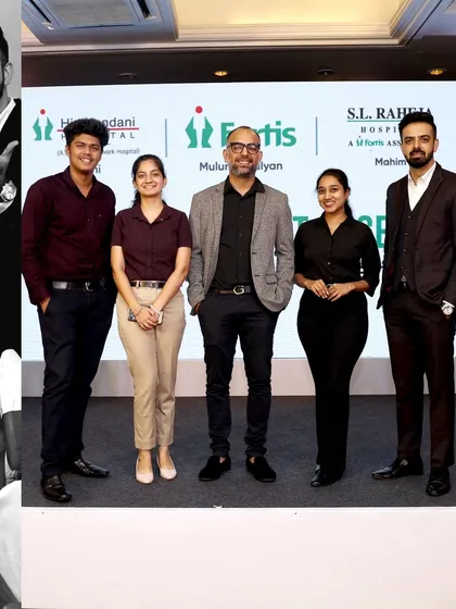 With the organizing team from Fortis Hospitals. A successful event is always a team effort.