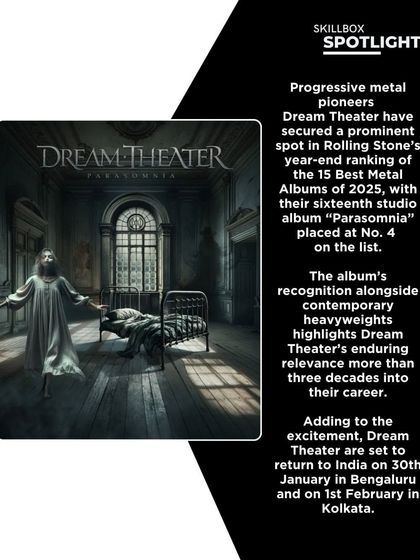 A spotlight on Dream Theater's album 'Parasomnia' ranking on Rolling Stone's best of 2025 list. We leverage artists' critical acclaim in our promotions to reinforce their legendary status and drive ticket sales.