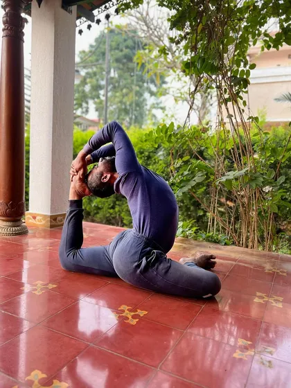 A personal practice is the foundation of a true teacher. In poses like Eka Pada Rajakapotasana, we find a blend of strength, flexibility, and grace. This dedication to our own Sadhana is what allows us to guide others with authenticity and compassion.