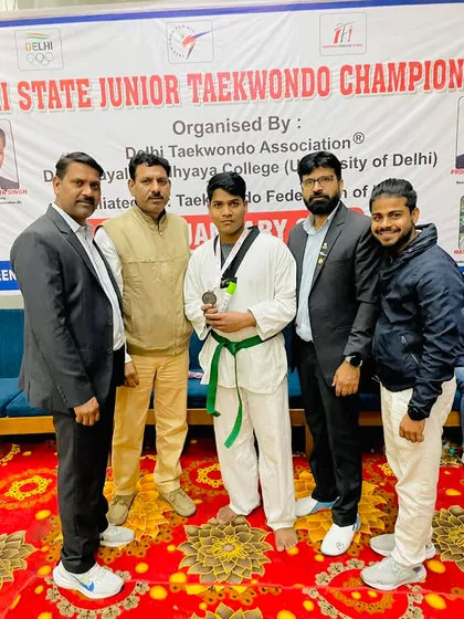 Rahul Yadav with his bronze medal at the 38th Delhi State Junior Taekwondo Championship. A great performance at a highly competitive event.