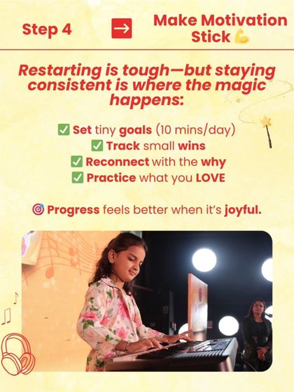 Step 4 of restarting: Make motivation stick. Set tiny goals, track small wins, and reconnect with why you started.