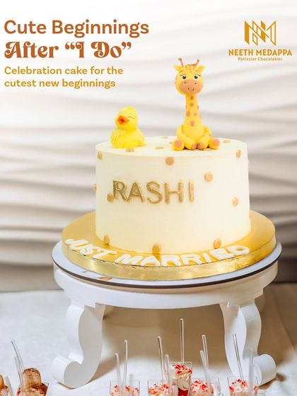 Neeth Medappa - Custom Celebration Cakes A Vow in Vanilla & Gold: Wedding & Engagement Cakes photo 32