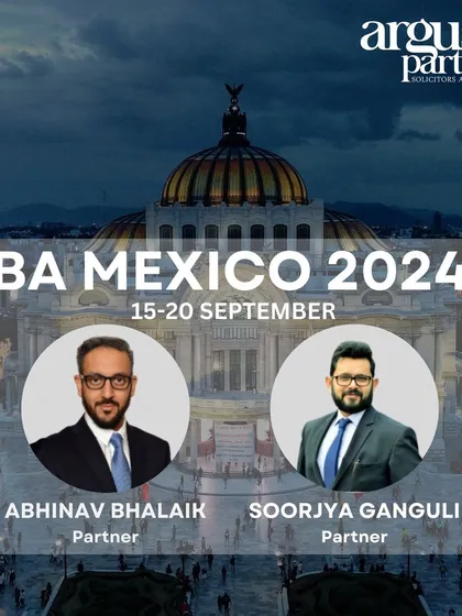 Our partners attending the IBA Annual Conference in Mexico City. We are also proud to host the Corporate and M&A Law Committee Dinner, fostering connections within the global legal community.