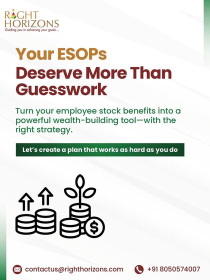 Your Employee Stock Options (ESOPs) are a powerful wealth-building tool, not just a perk. This carousel explains the ESOP lifecycle, from vesting and taxation to exit timing and diversification, and why expert guidance is crucial.