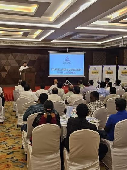 A wide view of our technical seminar on how automation can transform Indian agriculture. We believe in educating the community about the future of farming.
