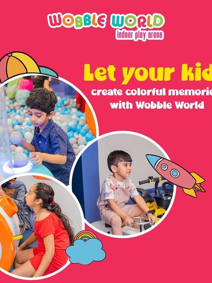 A collage showing kids creating colorful memories with our interactive games and ride-on toys.