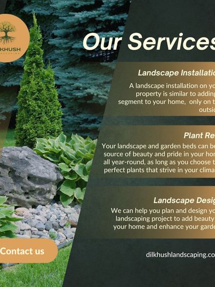 A summary of our core services. We offer landscape installation, plant rental for events or homes, and complete landscape design services to enhance your property.