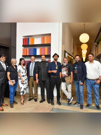 Our team stands with guest chefs and food experts at The Chef's Table Series featuring FTR-Vinyl Bar. This event focused on the captivating world of fermented food and beverages.