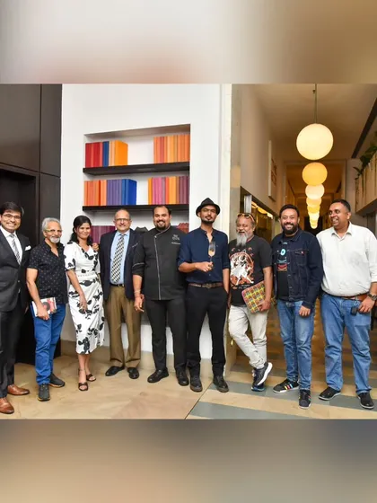 Our team stands with guest chefs and food experts at The Chef's Table Series featuring FTR-Vinyl Bar. This event focused on the captivating world of fermented food and beverages.