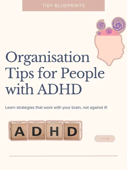 For those with ADHD, traditional organizing methods can be frustrating. This carousel offers tips that work with your brain, not against it, focusing on visual cues, simplicity, and reducing decision fatigue.