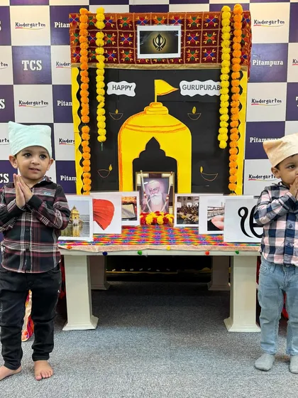 More little ones participating in our Gurpurab commemoration. It's heartwarming to see them embrace different cultural traditions with curiosity and respect.