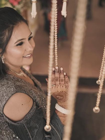 A creative shot of Sahana, looking serene and happy.