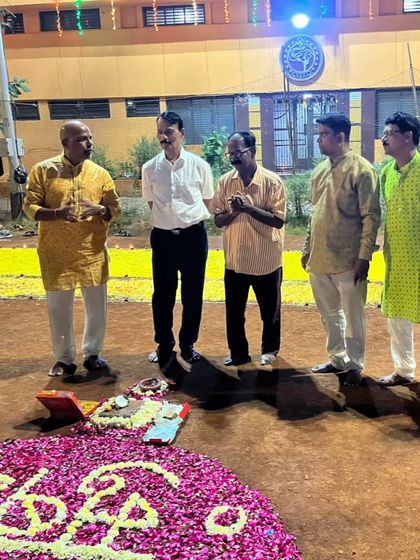 Honoring Shiv Chhatrapati award winner Mr. Tarak Raul Sir during our Laxmi Pujan ceremony.