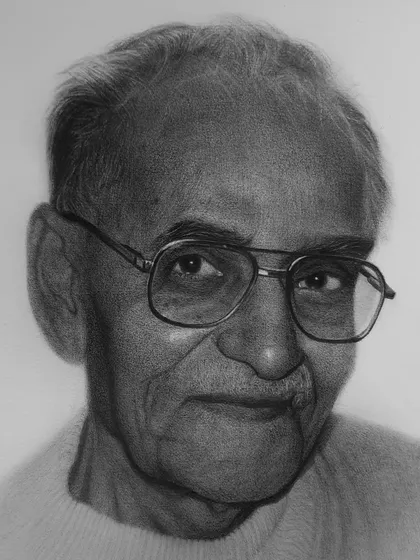 Capturing the warmth and wisdom in a person's face is the heart of portrait drawing. This realistic pencil portrait shows the level of detail and emotion we can achieve by focusing on light, texture, and expression.