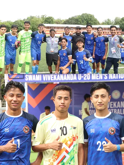 A group photo of our victorious U20 players and a shot of our goal-scorers. A complete team performance.