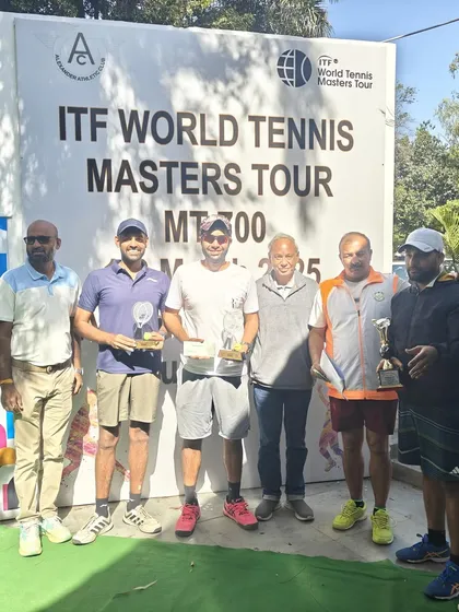 Group photo with all the winners from the ITF World Tennis Masters Tour MT 700. A great week of competition.