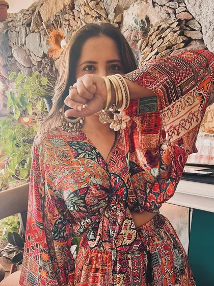 A playful shot in my favorite boho dress. It’s all about feeling comfortable and having fun with your style.