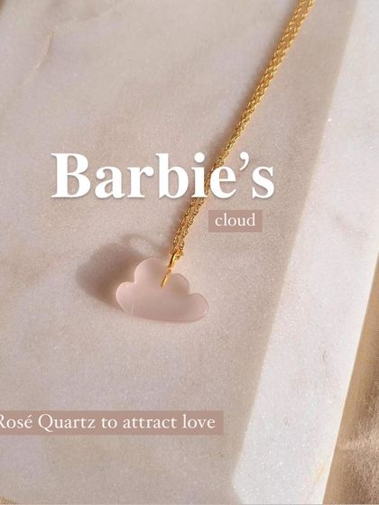 My Rose Quartz 'Barbie's cloud' pendant is a reminder to attract love and heal relationships with gentleness and compassion.