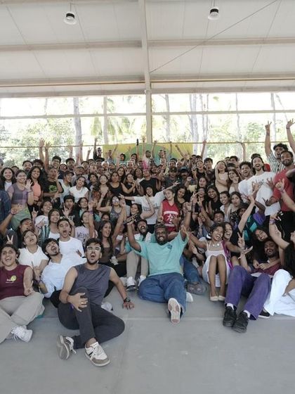 The entire ARDS family in a massive group photo at Spectra. This is what community looks like.