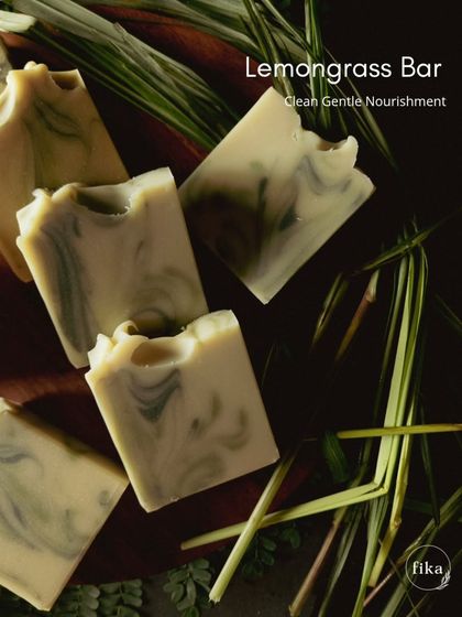 The definition of skin decadence. My exquisite lemongrass bar is a symphony of crisp lemongrass essential oil, moisturizing ginger plant oils, extra virgin olive oil, and nourishing seed butters.