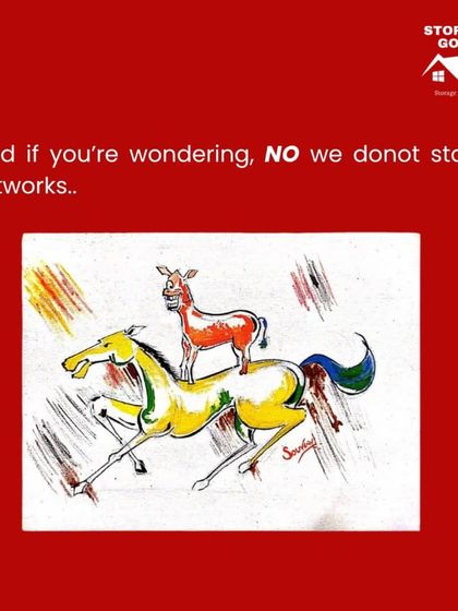 And if you're wondering, no, I don't store artworks like Majnu bhai's masterpiece from Welcome. But I can store almost everything else, including your vehicles.