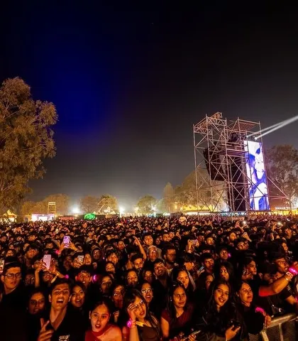 A wide shot showing the sheer size of the crowd that came out for AP Dhillon. I consistently produce sold-out shows for the biggest artists.
