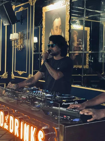 On the mic at Lord of the Drinks, interacting with the crowd and keeping the energy high all night.