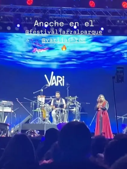 Another angle of the 'Vari' live performance at Jazz al Parque. The combination of the stage design, lighting, and our music created a truly magical atmosphere.
