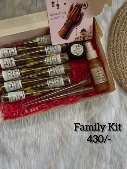 My Ramadan Family Kit is perfect for sharing the joy of henna during the holy month. It comes with plenty of cones and aftercare for everyone.