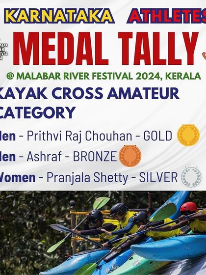 More victories for our team. This graphic celebrates the gold, silver, and bronze medals won by our athletes in the Kayak Cross Amateur category.