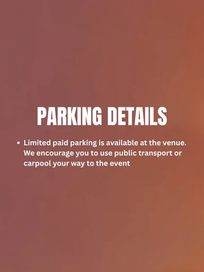 The 'Parking Details' graphic. We ensure every logistical aspect is communicated clearly to prevent confusion and enhance the overall customer experience.