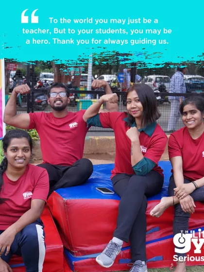 Happy Teacher's Day to my incredible team. They are more than teachers; they are heroes and guides to our students, flexing their muscles and their dedication.