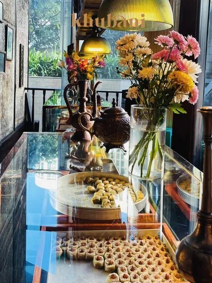Indulge in a dessert that tells a story of the Middle East. Our authentic Baklava is a testament to generations of culinary craftsmanship, offering a sweet, flaky, and nutty finish to your royal feast.