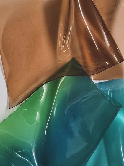 A sneak peek from my studio, working with new colors and materials. This is where experimentation happens.