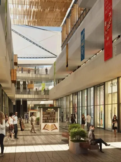 We designed the AIPL Joystreet in Nagpur to feel like a bustling city street, not an enclosed mall. This interior render shows the layered public zones, open corridors, and fluid pedestrian pathways that encourage exploration and social connection.
