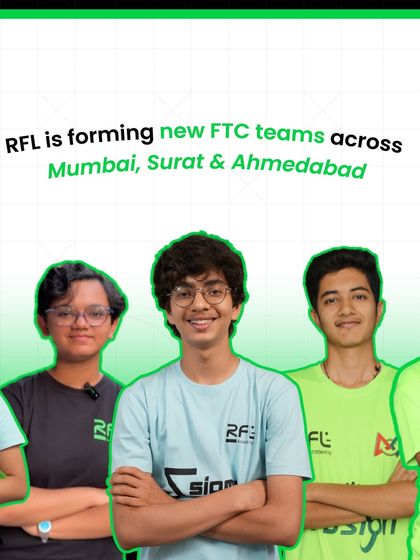 An announcement that we are forming new FTC teams across Mumbai, Surat, and Ahmedabad, featuring some of our current successful students.