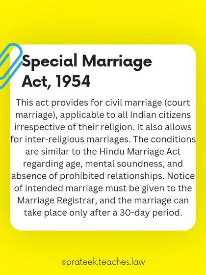 For inter-faith couples or those who prefer a civil union, the Special Marriage Act provides a secular option. A 30-day notice period is required.