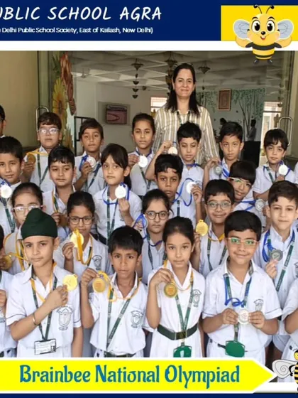 A moment of pride for our students from Delhi Public School, Agra, as they display their medals from the Brainbee National Olympiad. We believe in celebrating every achievement to build a strong foundation of confidence and a love for learning.