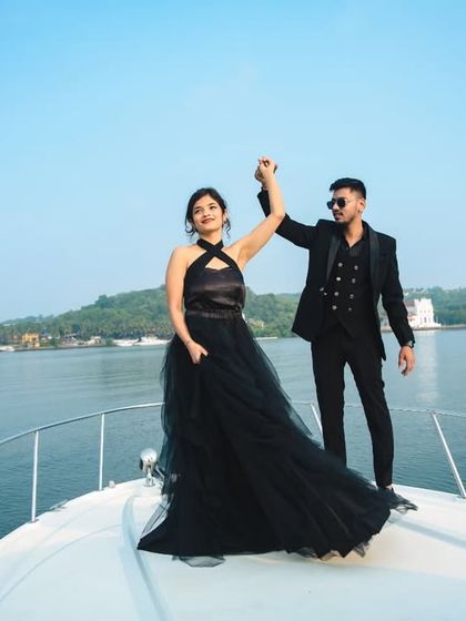 An exclusive yacht photoshoot in Goa offers a touch of luxury and adventure. We capture both intimate and glamorous moments as you cruise along the beautiful coastline.